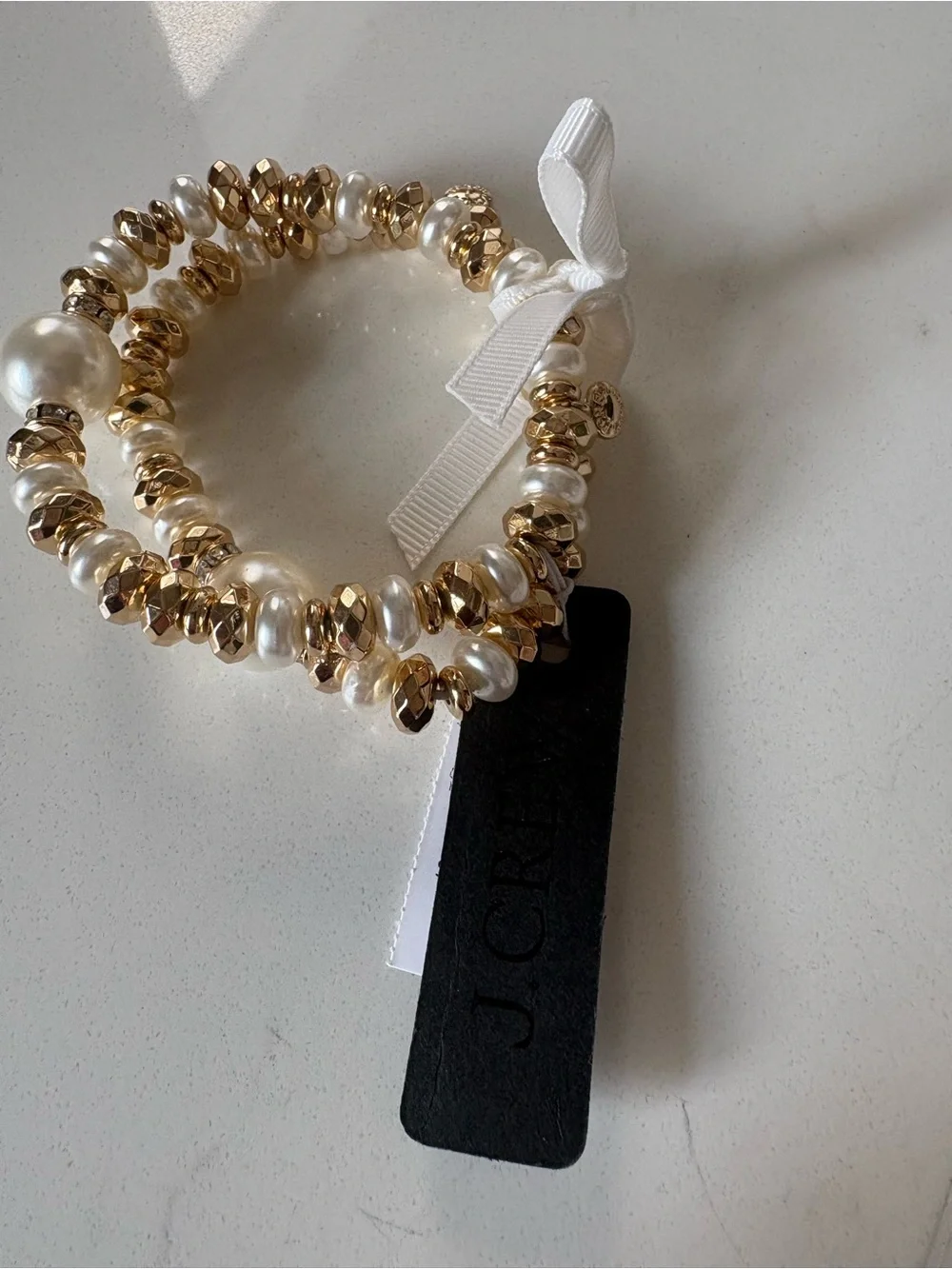 Beaded pearl bracelets set-of-two by J Crew NWT